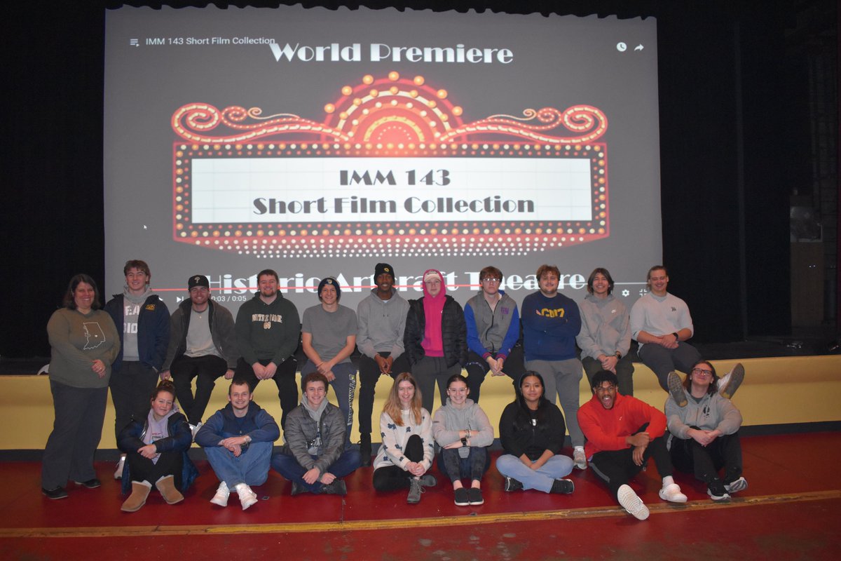 FCMathComputing's tweet photo. Students in Dr. Hoehn's class on the math of computer animation created their own short animated films this month. On the last day of the course, the students got to see their hours of hard work come to life on the big screen at the Artcraft Theatre. What a fun experience! https://t.co/j9objnH8zT