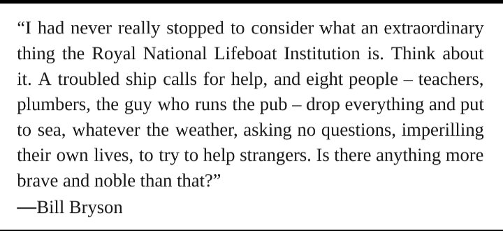 <a href="/LBC/">LBC</a> <a href="/Jayngelle/">June Sciortino 💙 #FBPE 💙 #ABSOLUTELY NO DM's</a> <a href="/mrjamesob/">James O'Brien</a> Worth remembering what the US author Bill Bryson said about the RNLI.  Hard to read it without getting emotional.