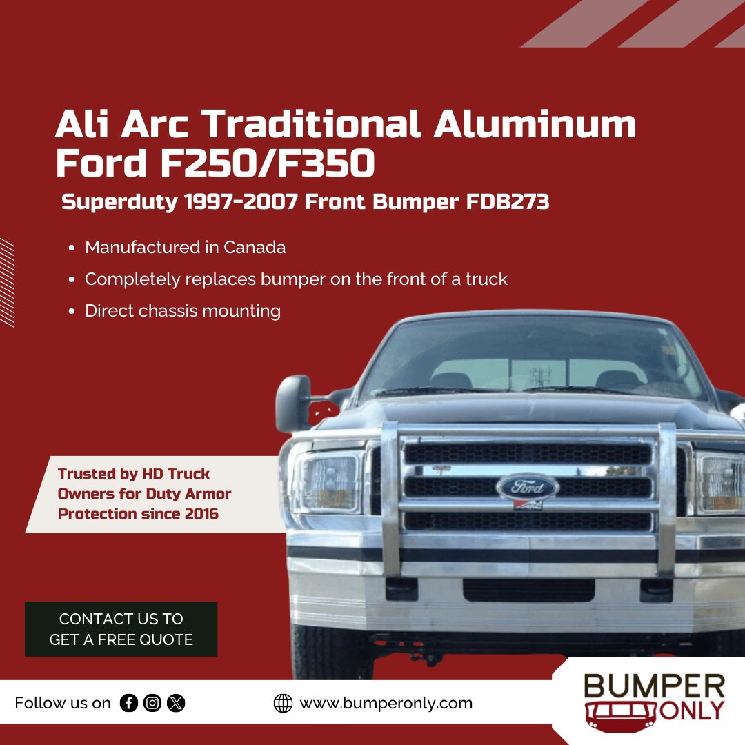 BumperOnly's tweet photo. Upgrade your truck to a whole new level of strength and style with the Ali Arc Aluminum FDB273 bumper! 🍁
💪Contact us for a free quote at https://t.co/TmsniWKHZj and
download our catalog at https://t.co/8QVyKXaM1r
#AliArcUpgrade #TruckEnhancement #bumper https://t.co/GYnGe573UU