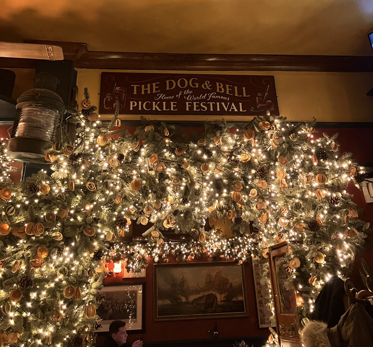 JaneCanDoSE4's tweet photo. Delicious Sunday Roast at the fab @thedogandbell in Deptford-they still have their fantastic Xmas decorations💡🌟💡🌟up-catch them for the next 10 days as being taken down on 2nd Feb which is Candlemas (40 days after Xmas) #PopDown #EatDrinkLocal https://t.co/QFcro9VlGW