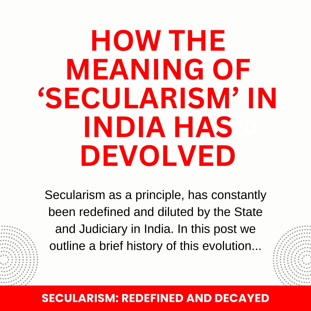 bmm_tweets's tweet photo. A timeline of events of the slow decay of the meaning of secularism in this country. Constantly redefining, trying the balancing act and decaying. In 1960s and 70s it had become clear that religious laws are taking precedence over state laws https://t.co/urpjeTSrUZ