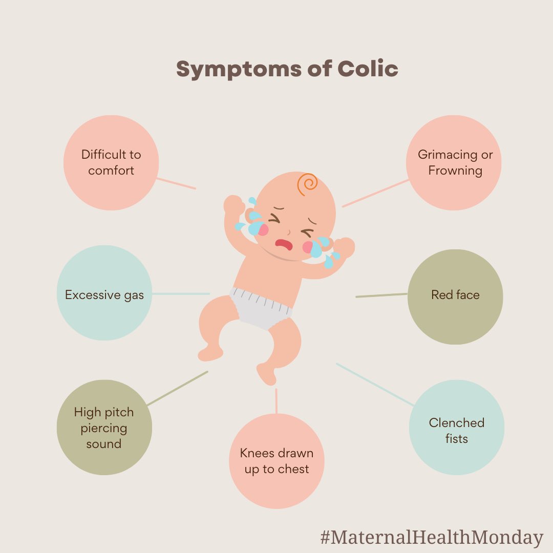 ENAHEC's tweet photo. #MaternalHealthMonday! Do you know what colic is? Here are some of the symptoms of colic that you may notice for some babies. https://t.co/0ntBtYiweZ
