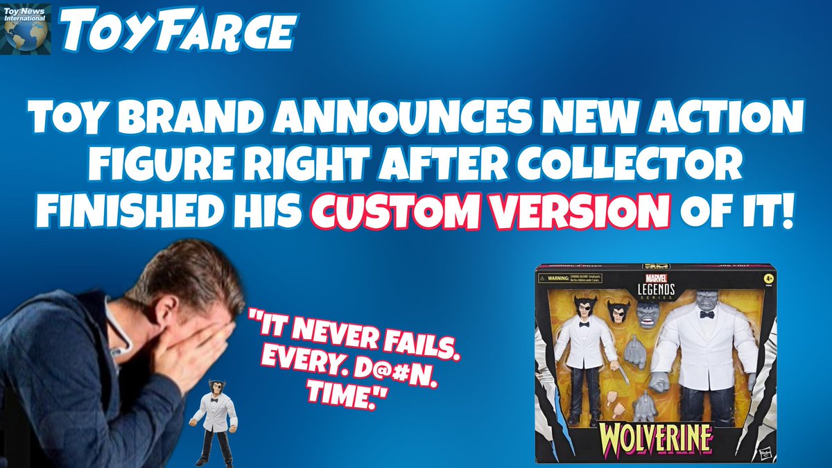 toyfarce's tweet photo. BREAKING NEWS:
TOY BRAND ANNOUNCES NEW ACTION FIGURE RIGHT AFTER COLLECTOR FINISHED HIS CUSTOM VERSION OF IT!
https://t.co/QmE49VdCFx
#toyfarce #customs #customfig #customized #actionfigures #toys #collectibles #toycollector #toycommunity #toycollecting https://t.co/689E5te1Zb
