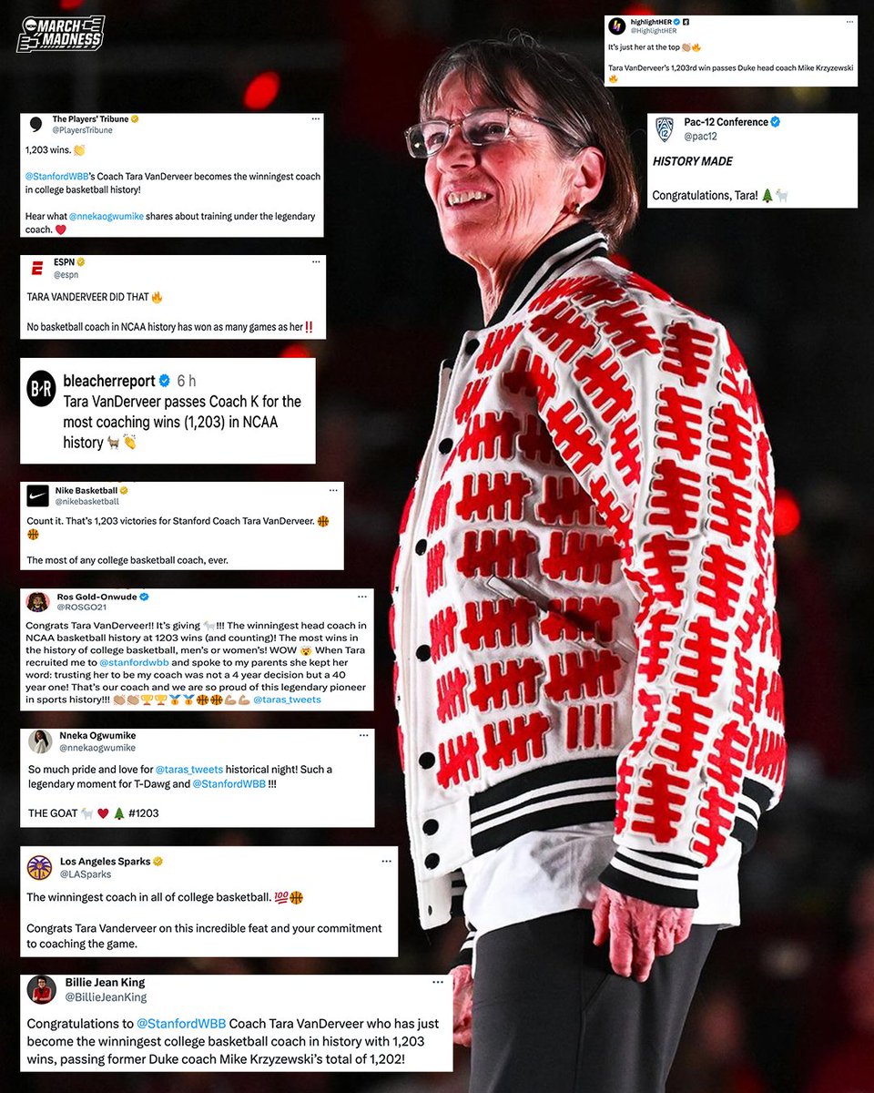 MarchMadnessWBB's tweet photo. Everyone is showing love to the 🐐!

#NCAAWBB x @StanfordWBB https://t.co/Zkj8qcUXQw