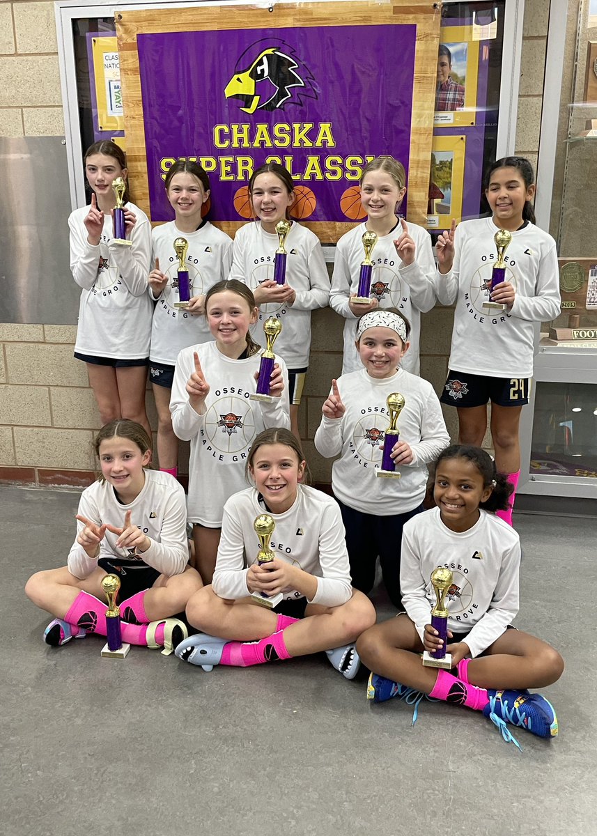 jos19d's tweet photo. 1st Place at the Chaska Super Classic for @OMGBAHoops 5G1! These girls have won 10 out last 11 games including two championships and one second place! 🏀 #ballers #champions #fifthgraders #girlshoops #soproud https://t.co/UuPF2XDIGd