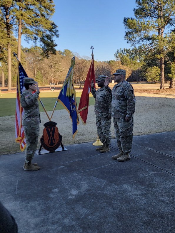 Two incredible NCOs who I had the honor to re-enlist! Thank you to SSG Joshua Sanchez and SSG Ravon Brown for your commitment to our great Army.