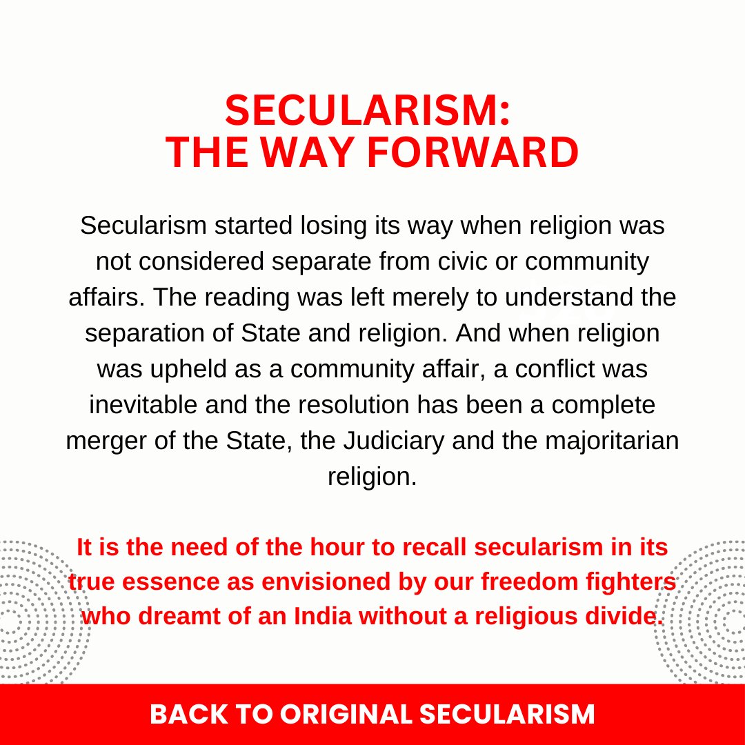 bmm_tweets's tweet photo. The complete merger of Religion, Politics, State and Judiciary and the complete end of the term. Only remembering it in its true essence, the society can progress forward. Religion is a personal issue and doesn't take precedence over the State. https://t.co/FIk40b1bm5