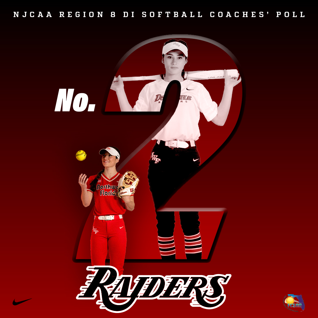 NWFRaiders_SB's tweet photo. The coaches have spoken🗣️

NWF comes in at No. 2 in the @NJCAASoftball Region 8 Preseason Coaches' Poll‼️

Full Rankings➡️ https://t.co/chXFssc2qc

#GoRaiders #SoundTheSiren https://t.co/s8OvnrWXFn