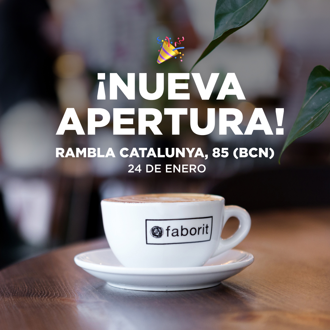 Faborit's tweet image. ¡Nuevo Faborit en Rambla Catalunya, 85 (BCN)! 🎉Ven a conocerlo el miércoles 24 de enero. Los primeros 50 en llegar a partir de las 08:30h tienen gratis un Menú desayuno tradicional. Y los 50 primeros a partir de la 13h tendrán un Menú ensalada o Menú panino.