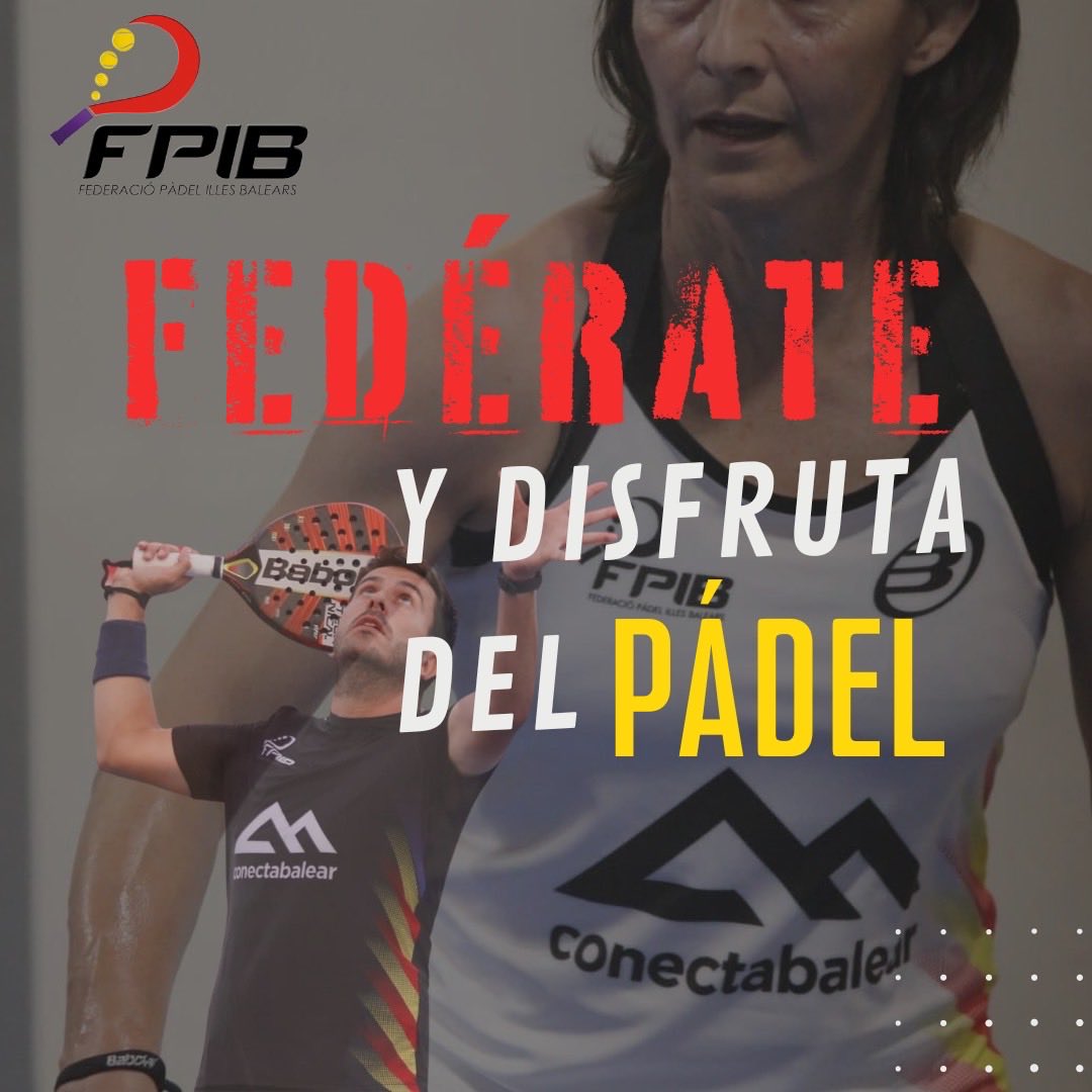 Si te gusta el pádel y resides en Baleares “Fedérate y disfruta de nuestro deporte ”.

🔗 fpadelib.es/fede/noticias-…

#FPIB #FEDÉRATE