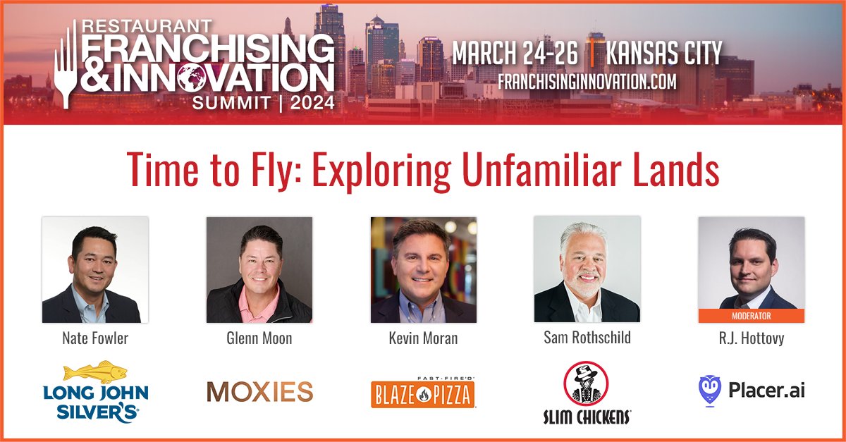 restaurantinnov's tweet photo. These brand execs will join us at Restaurant Franchising &amp; Innovation Summit 2024 to discuss how they collect and use data to help them decide what countries, cities and neighborhoods to open new locations. @longjohnsilvers @moxies @BlazePizza @slimchickens @Placer_ai #RFISummit https://t.co/nVtFAv9Pzq