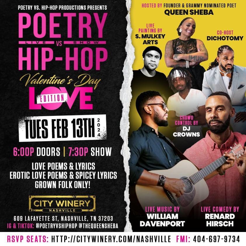 ⭐️POETRY vs. HIP-HOP CITY WINERY TOUR 2024 Grammy Nominated Poet @thequeensheba & Award-Winning Poet @dichotomypoetry #nashvillecomedy #nashvillemusic #winetasting #dinnerideas #nashvillelgbt #nashvillepoets #hiphopnashville