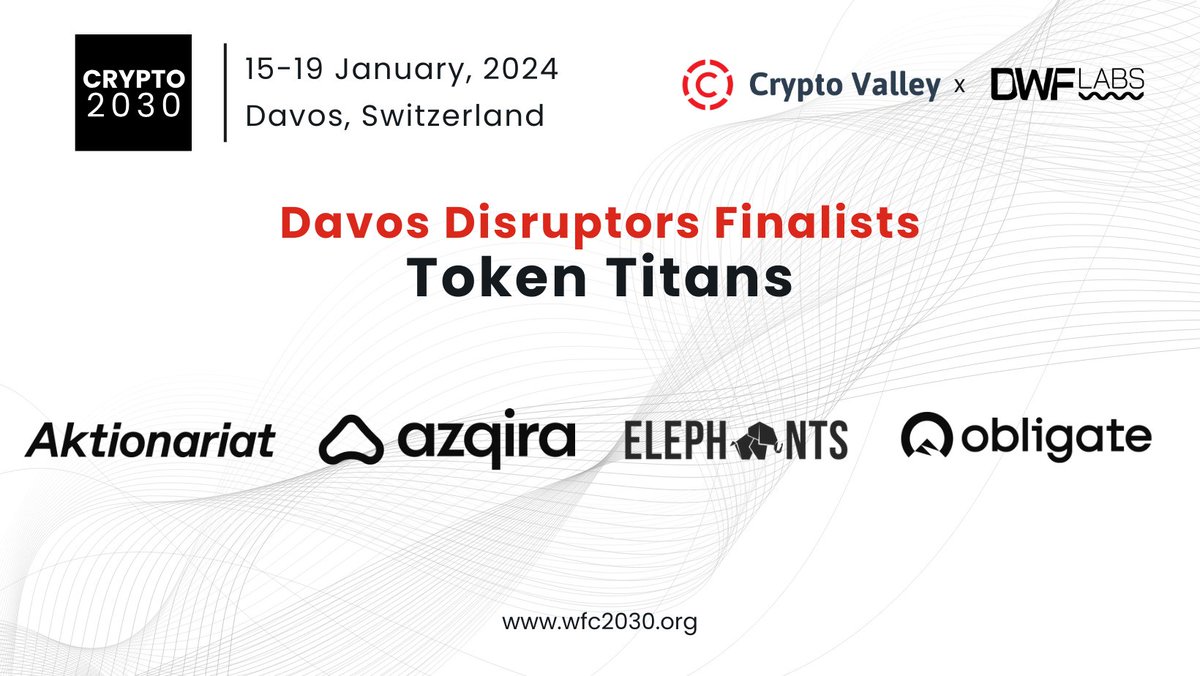 It's been great to be part of the @WCF_2030 Token Titans pitch competition in #Davos and to have achieved 3rd place among over 100 startups! 🌍 🚀A great achievement for all the Elephants Team.🐘

Congratulations to all the other finalists and thanks for such an incredible event
