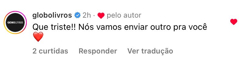 Te amo @GloboLivros 🥺❤️❤️❤️