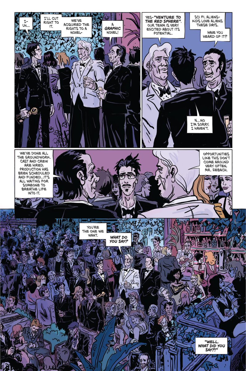 SamRomesburg's tweet image. Getting this sucker ready to pitch. Would you read a comic about a film director hired to shoot the film adaptation of an old Graphic Novel with really strange cult ties that end up bleeding into his own life turning him insane? The whole HOUND squad has your back if so