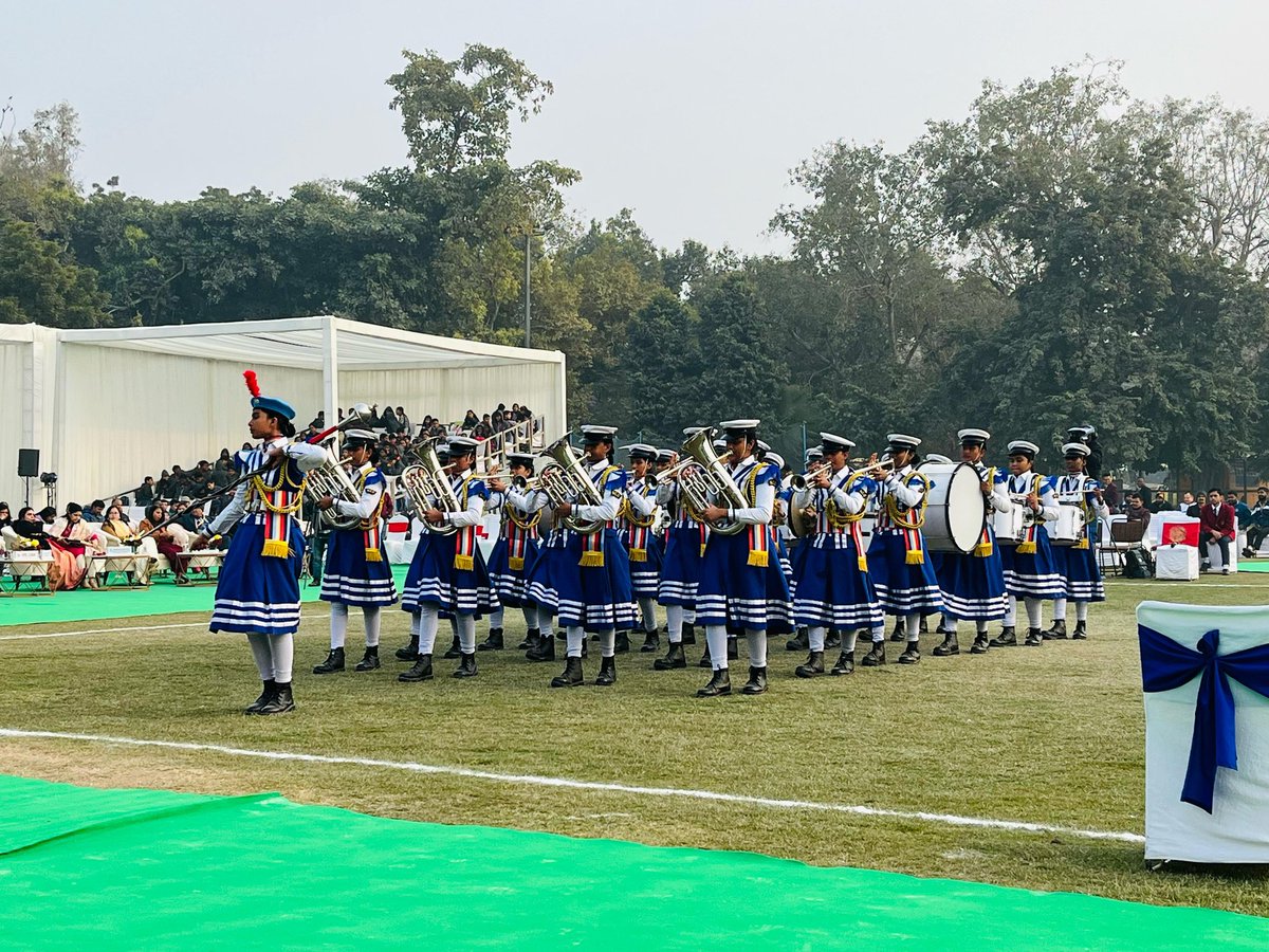 NCC_KER_LAK_DTE's tweet photo. Lakshadweep Band team was invited for the Grand finale of the National School Band Competition for a special performance at Major Dhyanchand National Stadium organised by Ministry of Education. https://t.co/rFYrfIFkDa