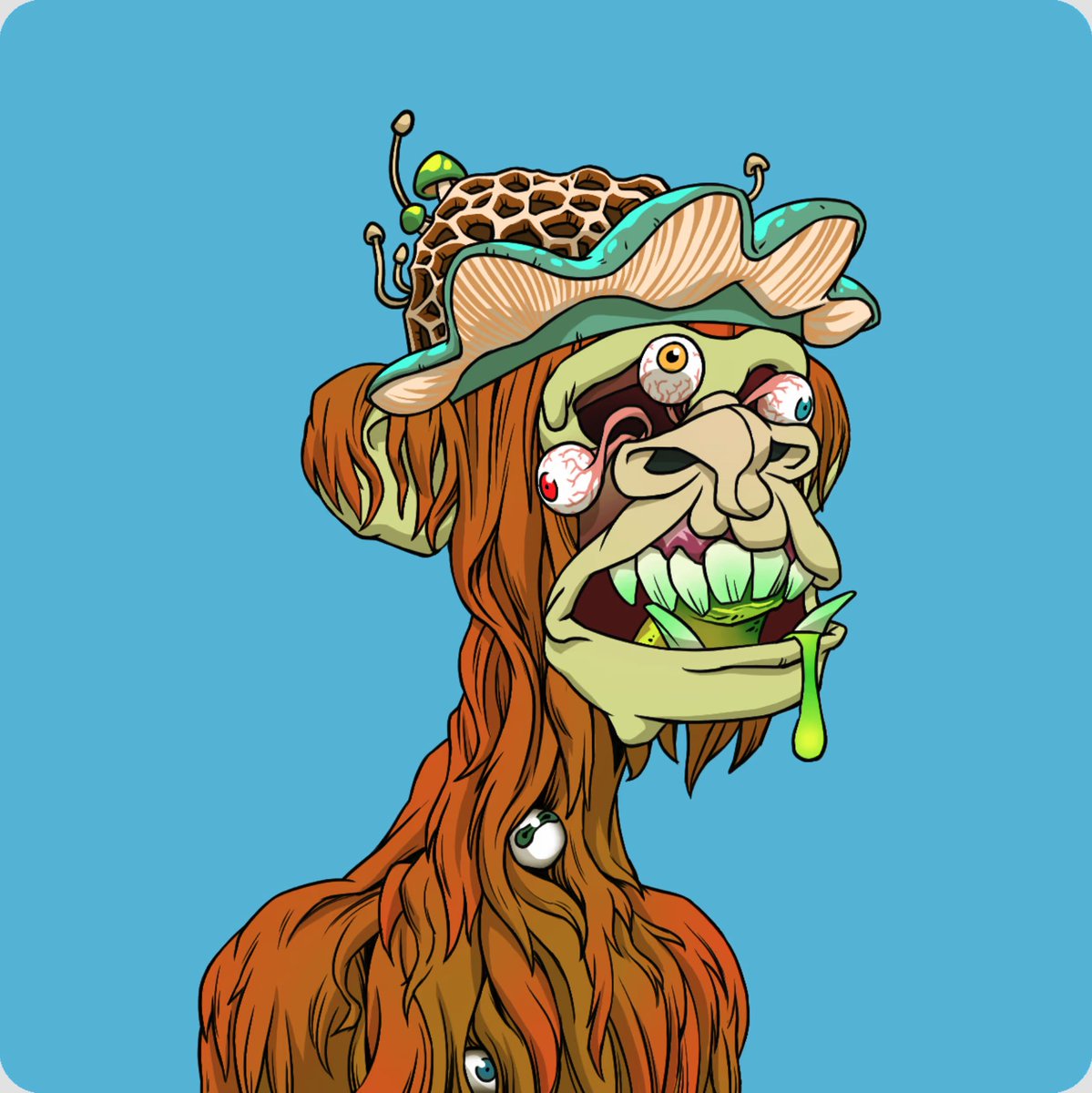 "I'm just a bored ape?" Hell no. 
I'm a mutant ape.

Happy Mutant Monday <a href="/BoredApeYC/">Bored Ape Yacht Club 🍌</a>