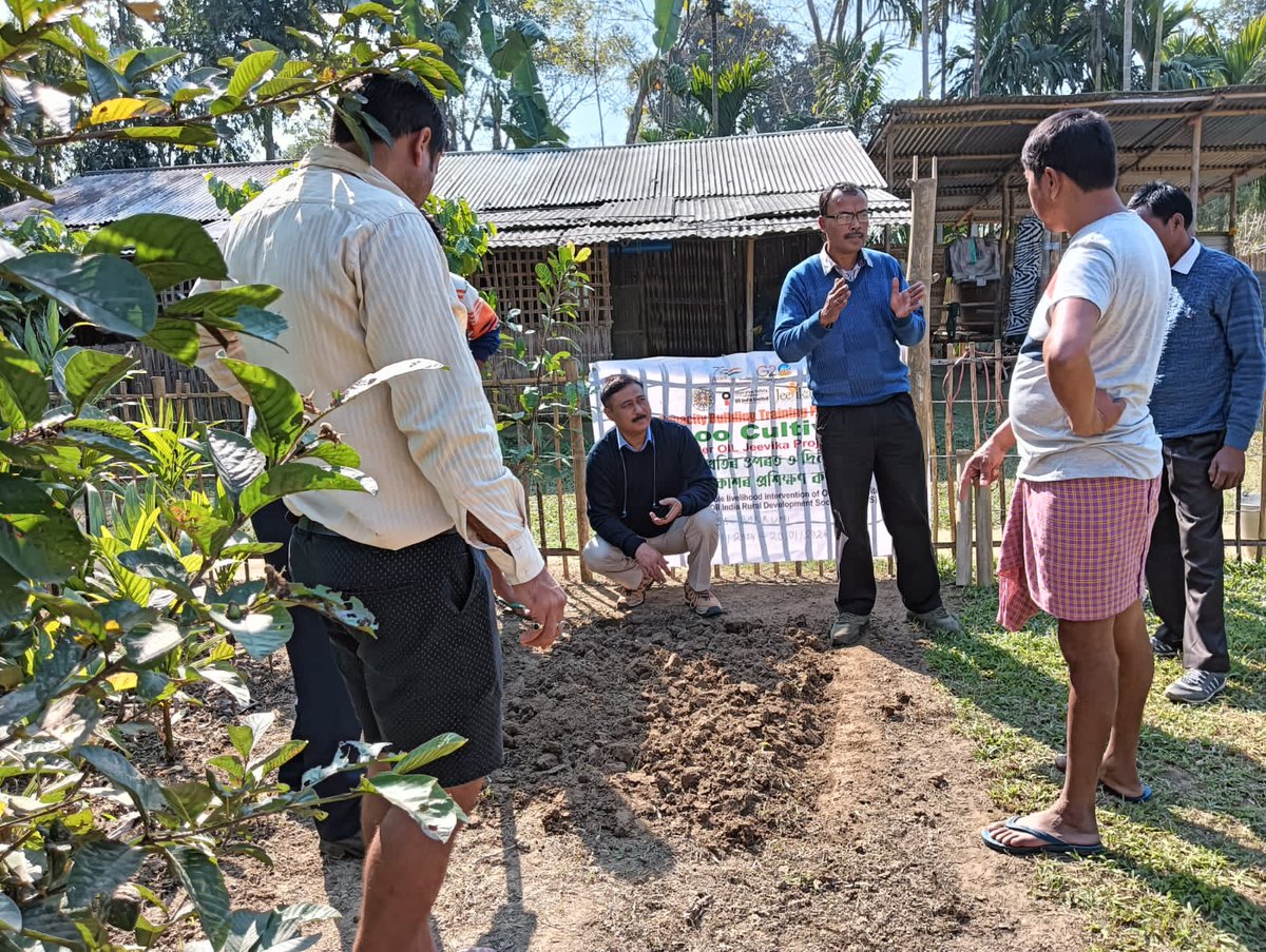 R K Kalita and Debojit Neog of RFRI, Jorhat imparted training on Propagation, Nursery Management and Commercial Cultivations of Bamboo at Bijoy Laxmi M E School, Daisajan, Doomdooma, Assam during 18-21 January, 2024. The Training was organized by Schoolnet under CSR of OIL.