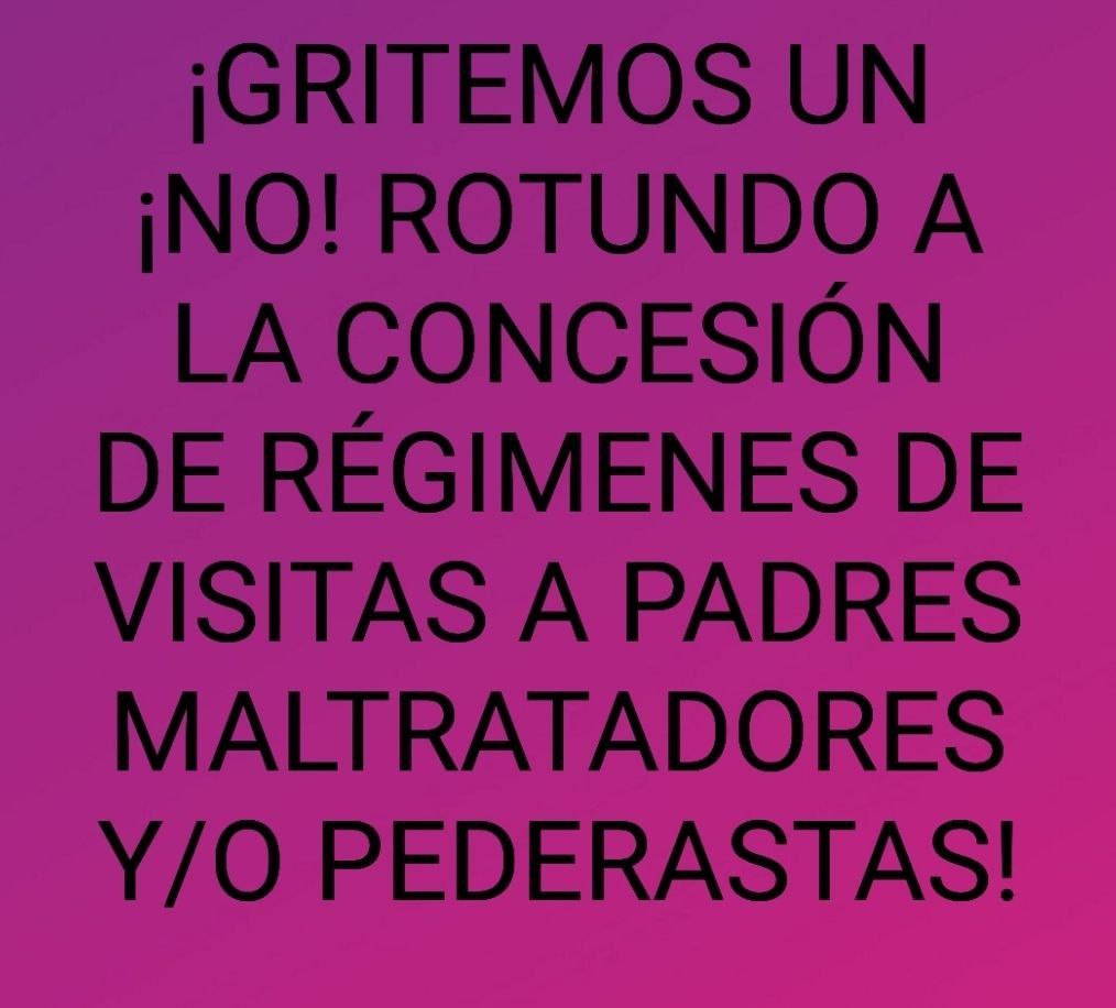 Lxs niñxs no se tocan pero la Justicia Patriarcal hace oídos sordos y concede régimen de visitas a padres pederastas y maltratadores. 
<a href="/Paloma75839501/">Paloma Delgado</a> 
<a href="/PrefasiSandra/">Sandra</a>
<a href="/milaparadas1/">@milaparadas</a>
<a href="/Irunecostumero/">Irune Costumero</a>
#MadresProtectoras #ViolenciaInstitucional #MareaFucsia