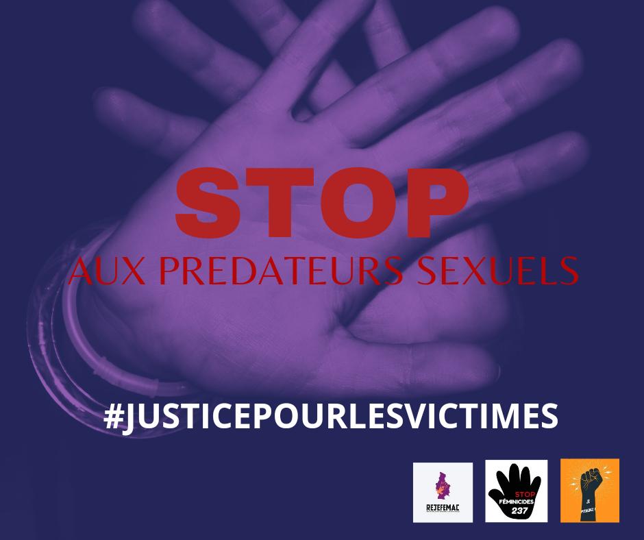 JemengageC's tweet photo. Le harcèlement, le viol, l'outrage privé à la pudeur, la violence physique  sont punis par la loi camerounaise.

STOP AUX PREDATEURS SEXUELS

#Justicepourlesvictimes https://t.co/Tk2oI8xu7o