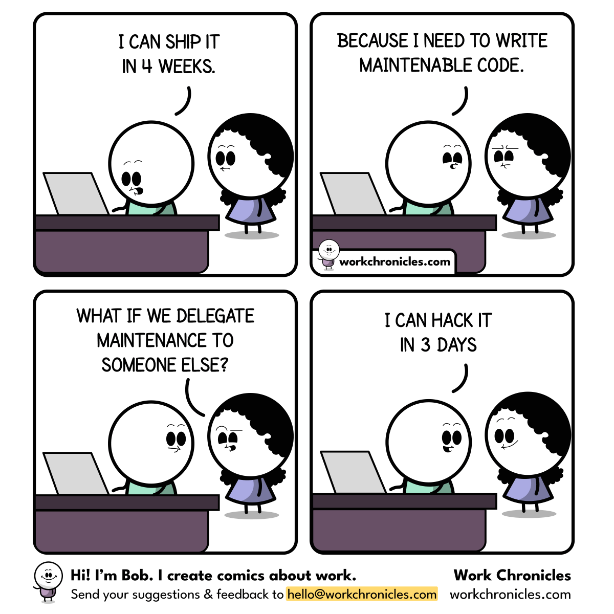 _workchronicles's tweet image. Narrator: They did not in fact delegate maintenance