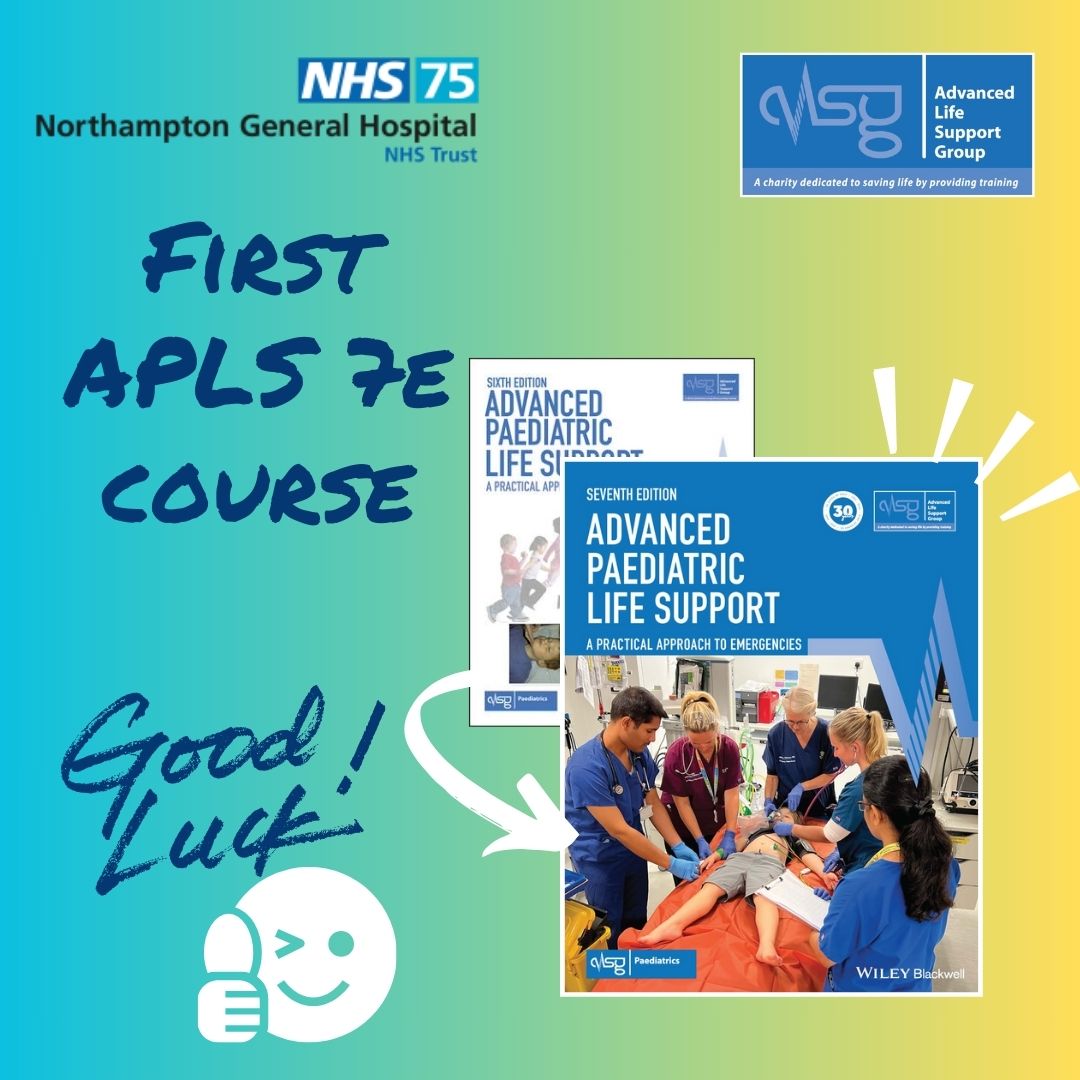 _ALSG_'s tweet photo. Good luck @NGHnhstrust @NGHSim_Resus running your first #APLS7e course today! We're here if you need us apls7@alsg.org #Paediatrics @JTrenfield @NGHEDteam https://t.co/BHH11LXzW3
