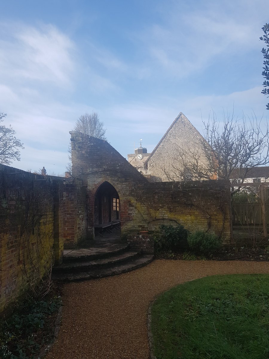 The calm after the storm . The House and Museum and #KingJohnsGarden survived the big wind and were greeted by blue skies this morning. #SeeForCenturies. More #History, more #Heritage, @moreTestValley @Visit_Romsey
