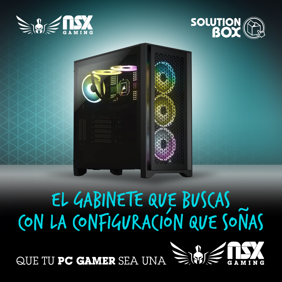 💻 Explora el rendimiento de tus sueños con NSX Gaming. 🚀 ¡Arma tu configuración perfecta ahora mismo! 🛠️✨ 

#NSXGaming #ConfiguraciónIdeal #SolutionBox 🎮🔧