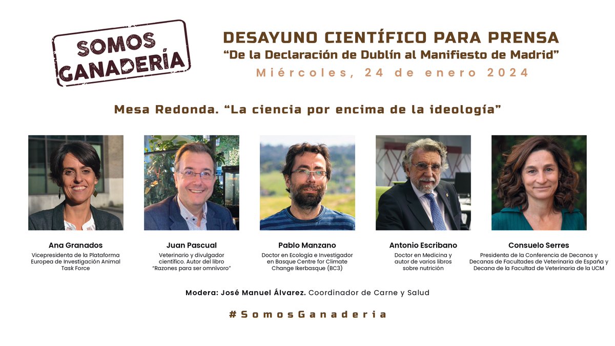 Agrifoodcom's tweet image. Comienza la cuenta atrás… ⏳

🔜👩‍🔬🐄 ¿Te has preguntado alguna vez cuáles son los fundamentos científicos que respaldan la contribución de la ganadería a diversos aspectos #medioambientales, #sociales y económicos?