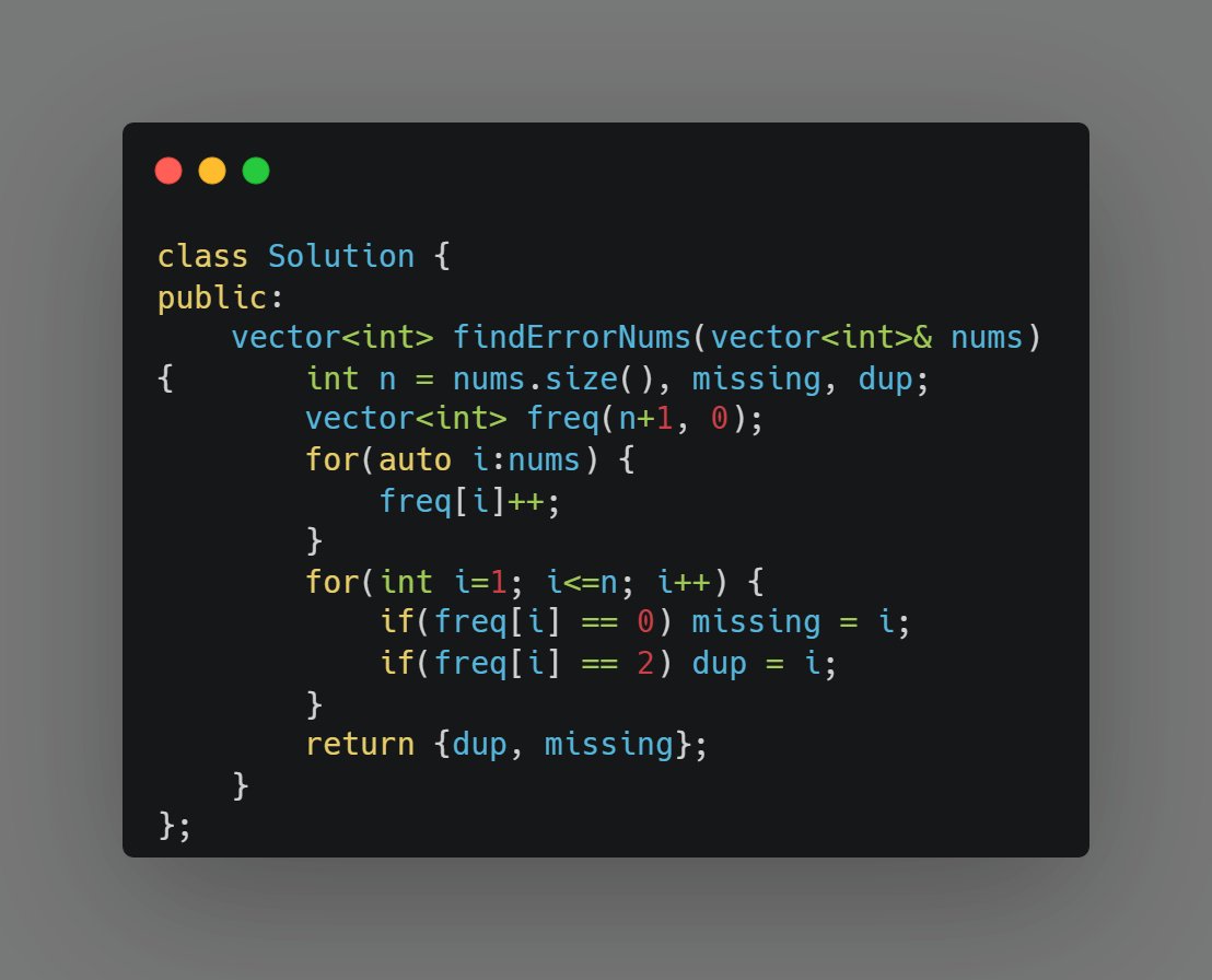 Day 30
LeetCode Problem 645
Set Mismatch
lnkd.in/epmhW6S9

#100DaysOfCode #CodeNewbie #Programming #DevLife #LearnToCode #CodeChallenge #WebDev #TechSkills #CodeProgress #SoftwareEngineering #CodeCommunity #CodeGoals #TechTwitter #CodingJourney #DevDiscuss