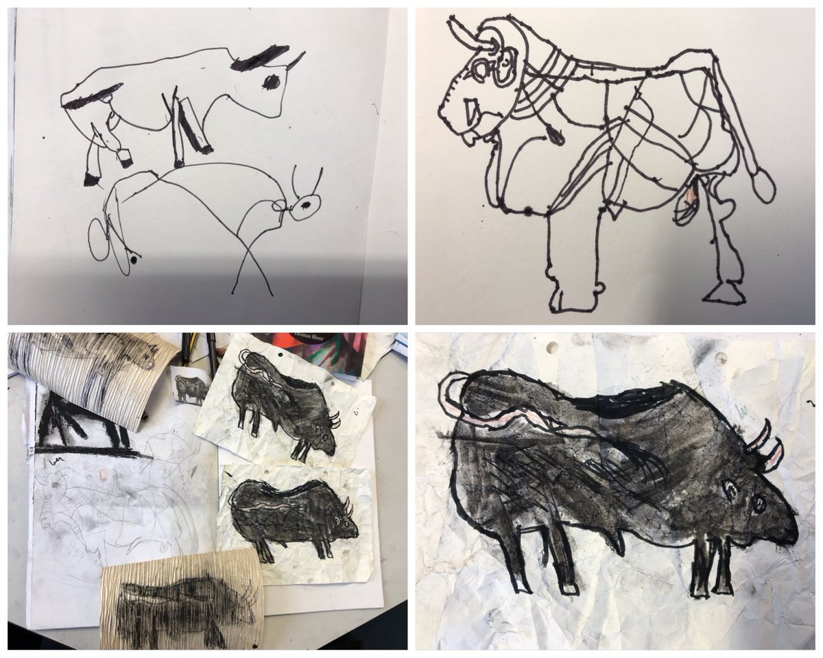 GomersalArt's tweet image. Year 3 have been studying the different bulls drawn by Pablo Picasso in their #sketchbook We have compared them to the animals that can be found in various cave paintings. @PaulCarneyArts @NSEAD1 @theartcriminal @Artsmarkaward #ArtHistory #PrimaryArt #StoneAgeArt @AnneQuinton