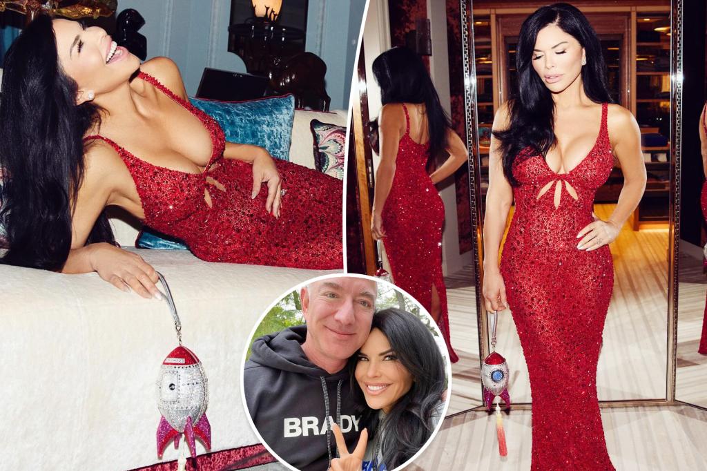 Lauren Snchez styles scarlet gown with $5K bedazzled rocket ship bag for Jeff Bezos' 60th birthday https://t.co/wGLLDHylNz Lauren Snchez styles scarlet gown with $5K bedazzled rocket ship bag for Jeff Bezos' 60th birthday https://t.co/wGLLDHylNz