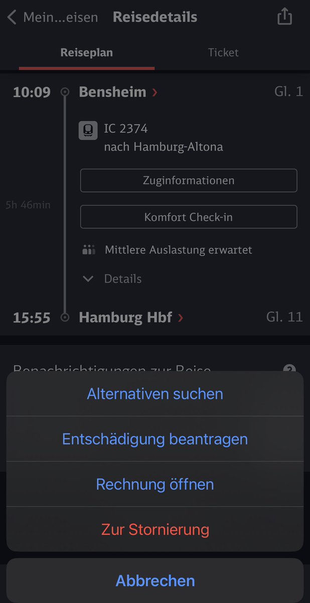 thisxisxjani's tweet photo. @DB_Bahn das geht dann hier über „Entschädigung beantragen“, richtig ? https://t.co/a6hJf66OrT