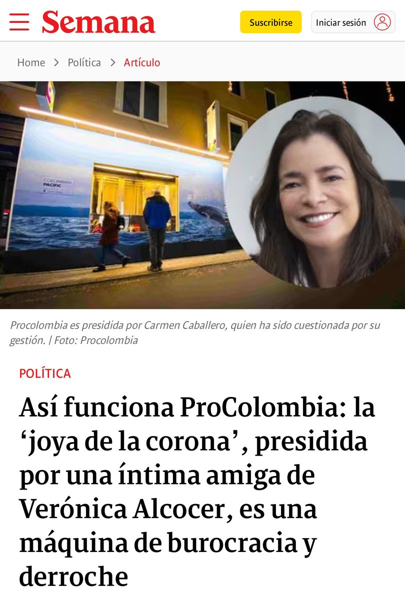 ojocolombia2026's tweet photo. 🇨🇴 Se Comienza a destapar la cloaca  y el nepotismo en PROCOLOMBIA, les doy algunos datos:

PETRO nombró a Carmen caballero la mejor amiga de VERÓNICA ALCOCER en la dirección de PROCOLOMBIA

Sueldo: $ 50.000.000 + tarjeta 💳 corporativa ilimitada.

Posteriormente por orden de Verónica Alcocer a Carmen caballero, nombraron a la cuñada de Verónica Alcocer, María Camila castellanos como directora de procolombia estados unidos.

Sueldo:  $ 15.000 dolares + tarjeta 💳 corporativa.

Según fuentes esto solo es la punta del iceberg, VERÓNICA ALCOCER le dió la orden a Carmen caballero de contratar solo a familiares y amigos de la familia PETRO, no importa si no cumplen el perfil.

Colombianos a pagar impuestos porque estos sueldos de millonarios no se pagan solos.