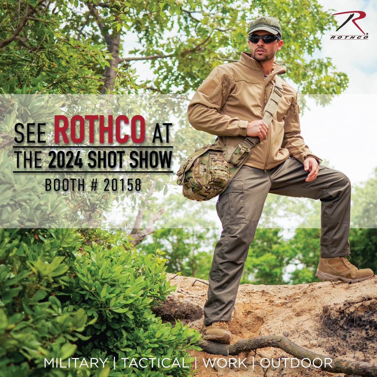 Rothco’s bags are packed and we are headed to the SHOT Show in #vegas. This year we are previewing the largest selection of new gear from our Fred Bear Collab to our New Flex Pant Series. #shotshow2024