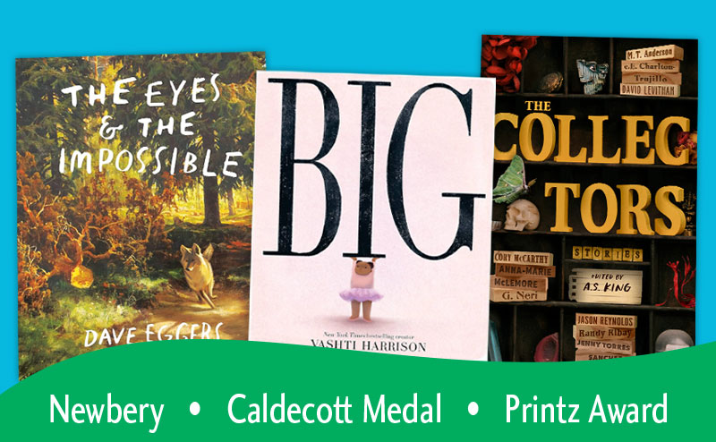 sljournal's tweet photo. ‘The Eyes and the Impossible’ Wins the Newbery, ‘Big’ Earns Caldecott, and ‘The Collectors: Stories’ Takes the Printz Award at 2024 Youth Media Awards https://t.co/2CNyYRjN1e  

#alayma #LibLearnX24 #alayma24 https://t.co/J128v3dEy1