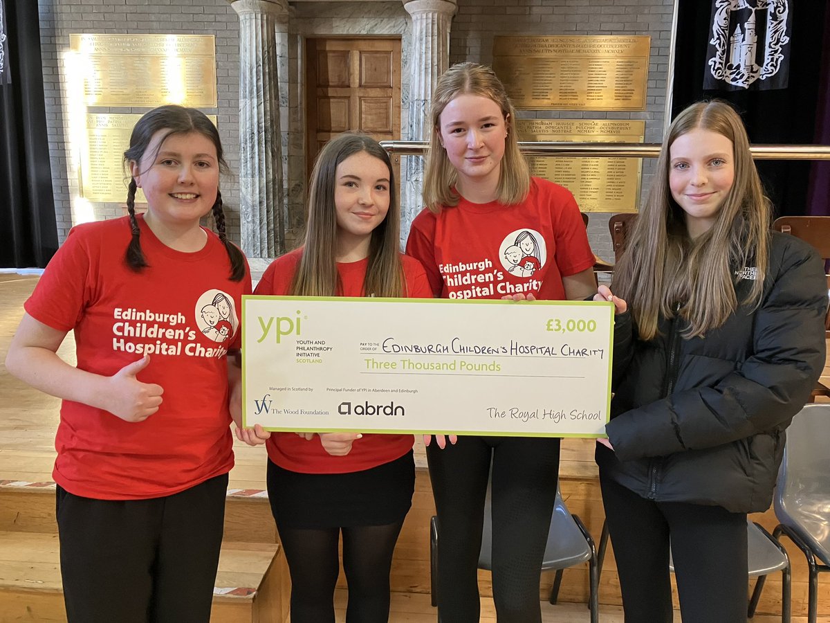 ypi_scotland's tweet photo. Congratulations to everyone at @Royal_High_Sch for a fantastic YPI final today, especially the winning group representing @echcharity!

Thank you to our partners in Edinburgh @abrdn_UK who help make this possible. https://t.co/cKUISRQxa7