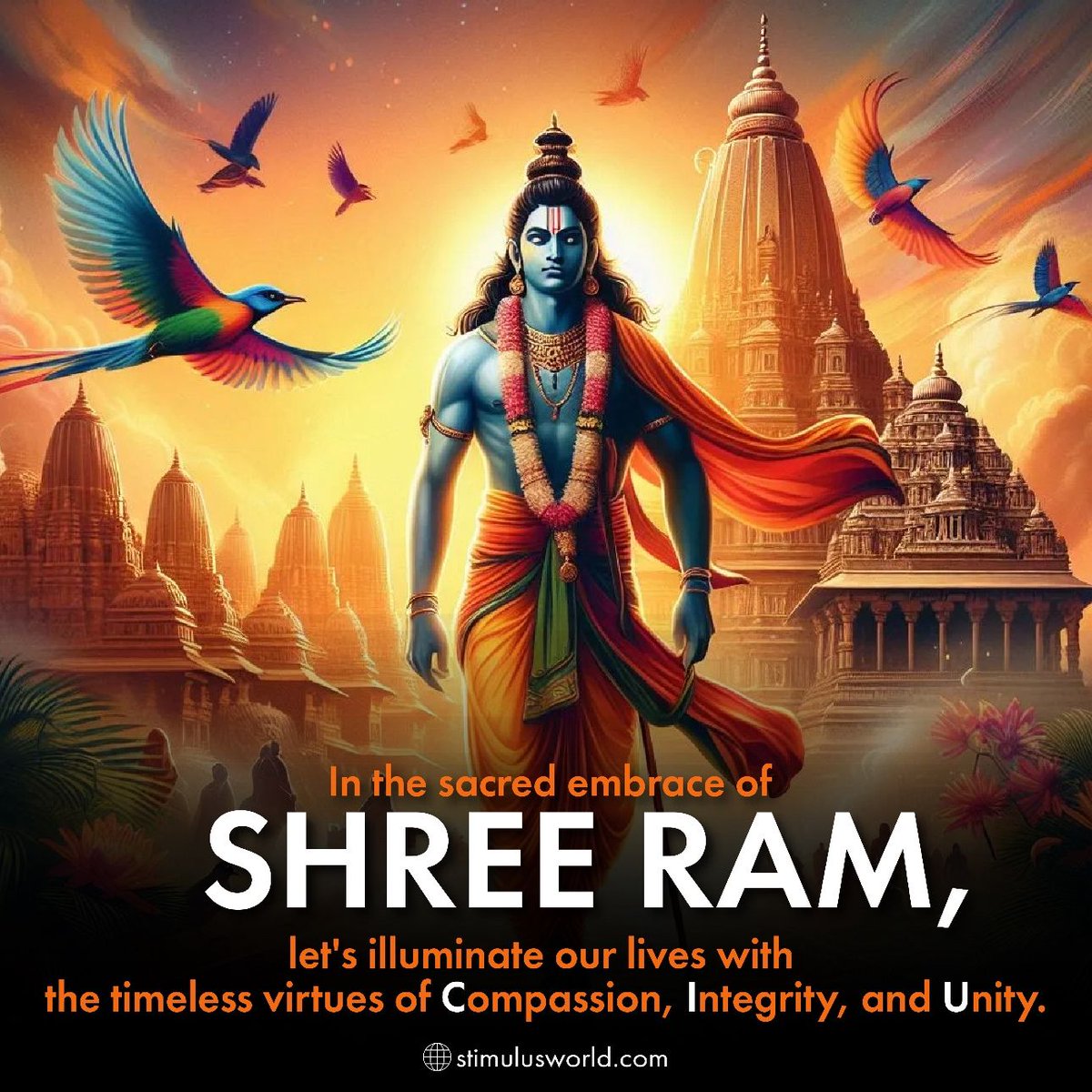 mukeshStimulus's tweet photo. As the Lord Ram Mandir is inaugurated, let's think about the enduring qualities of Lord Ram that motivate us to establish compassion, integrity, and unity in our lives.
.
.
#stimulusworld #MovingYou #LikeNeverBefore #LNB #StressFreeEvents #rammandir #rammandirayodhya #ayodhya https://t.co/EcoJVzfItF