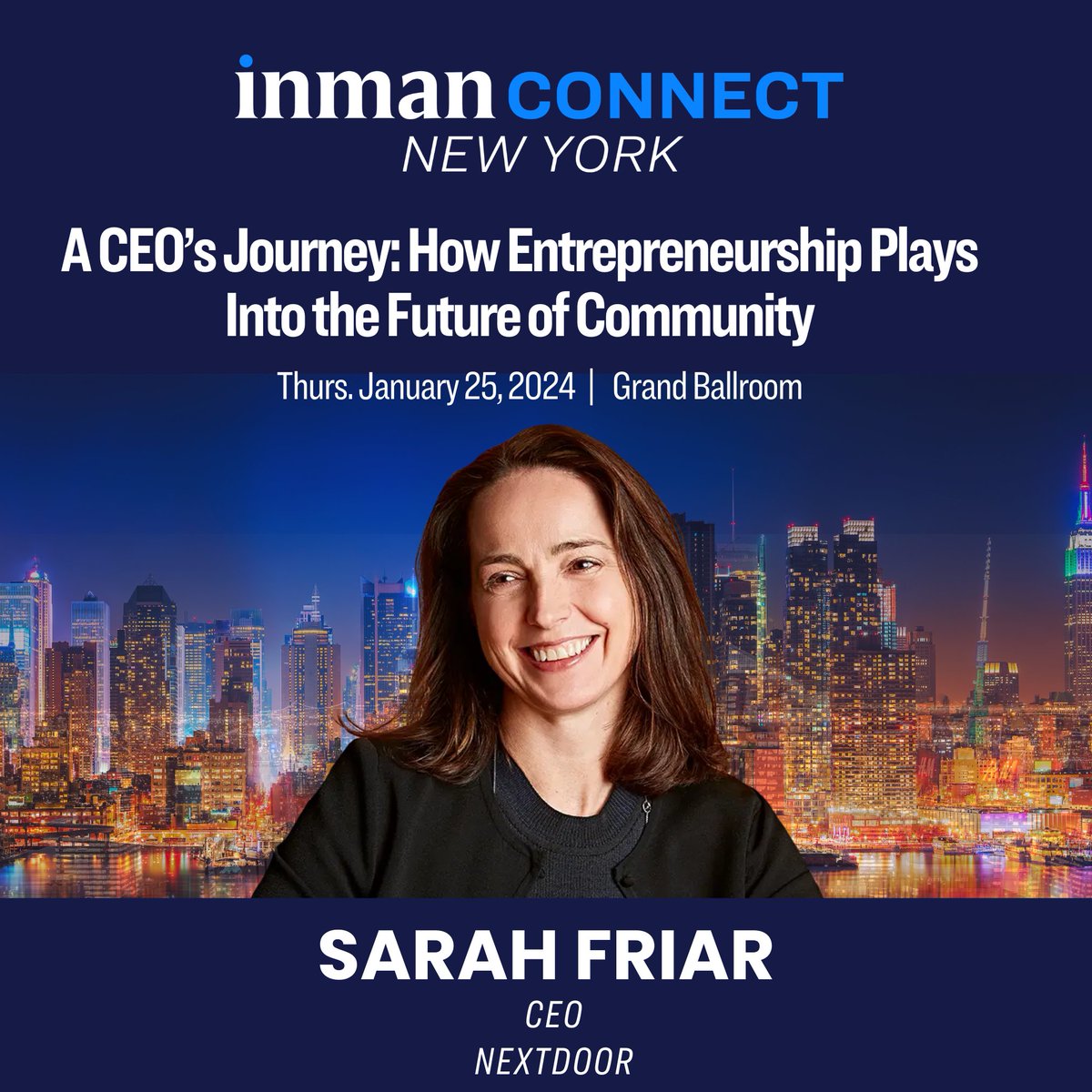 What a joy being back in New York for <a href="/InmanConnect/">InmanConnect</a> this week. The power of local is key for real estate professionals and <a href="/Nextdoor/">Nextdoor</a> can help you connect with neighbors on the move. Register now and join me! #ICNY events.inman.com/inman-connect-…