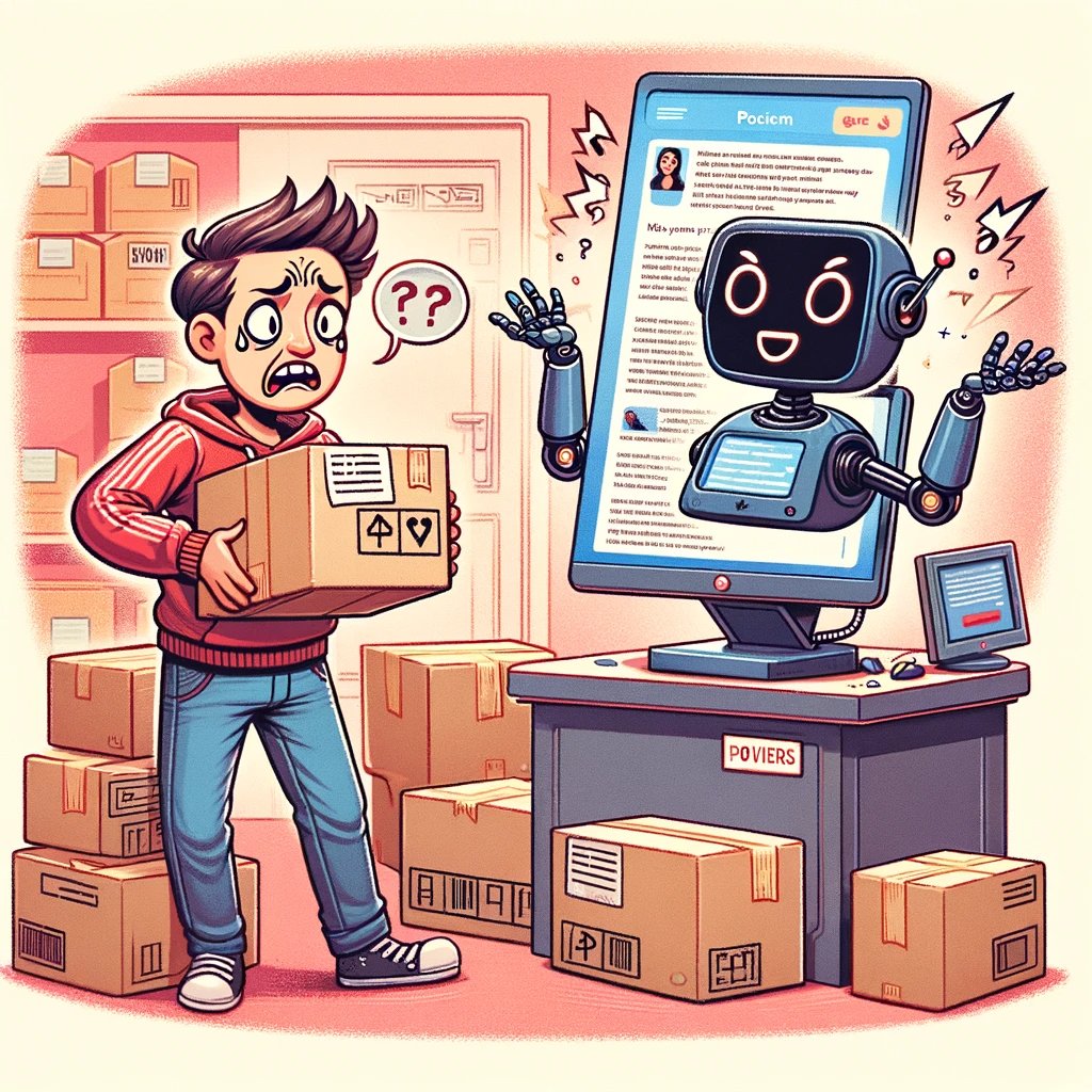 AIquerisa's tweet photo. Una empresa de paquetería en Reino Unido retiró su chatbot 📦🤖 tras la frustración de un cliente por su mal funcionamiento, quien le hizo escribir un poema sobre su pésima calidad, desencadenando una viralización negativa en redes sociales. 😤📝🔗 #ChatbotFail #AIhumor https://t.co/pf63BbBYrl