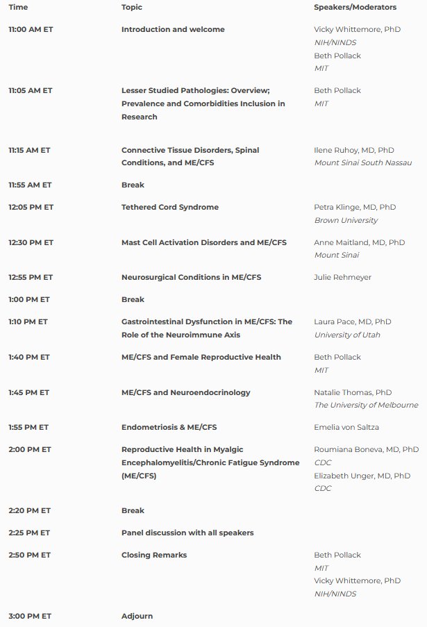 Recording of NIH #MECFS Research Roadmap: Lesser Studied Pathologies Webinar is now available
youtube.com/watch?v=YJ4m1l…

Speakers included
@ChronicResearch/@RuhoyMD/@asktheallergist/@julierehmeyer/@LauraAPace/@nataliepthomas7/@vonSaltza

#CFS #PwME #CCI #EDS #MCAS #MEspine #hEDS