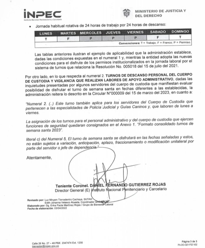 ASFECAB rechaza el maltrato laboral por parte de la directora  de la carcel de SONSON <a href="/INPEC_Colombia/">INPEC Colombia</a>  quien niega compensatorios y crea un puesto con  baño donde las condiciones laborales indignas <a href="/DInpec/">Director General INPEC</a> <a href="/petrogustavo/">Gustavo Petro</a> <a href="/FranciaMarquezM/">Francia Márquez Mina</a>  <a href="/OITnoticias/">OIT</a> <a href="/osunanestor/">Néstor Osuna</a>  <a href="/MintrabajoCol/">MinTrabajo</a>