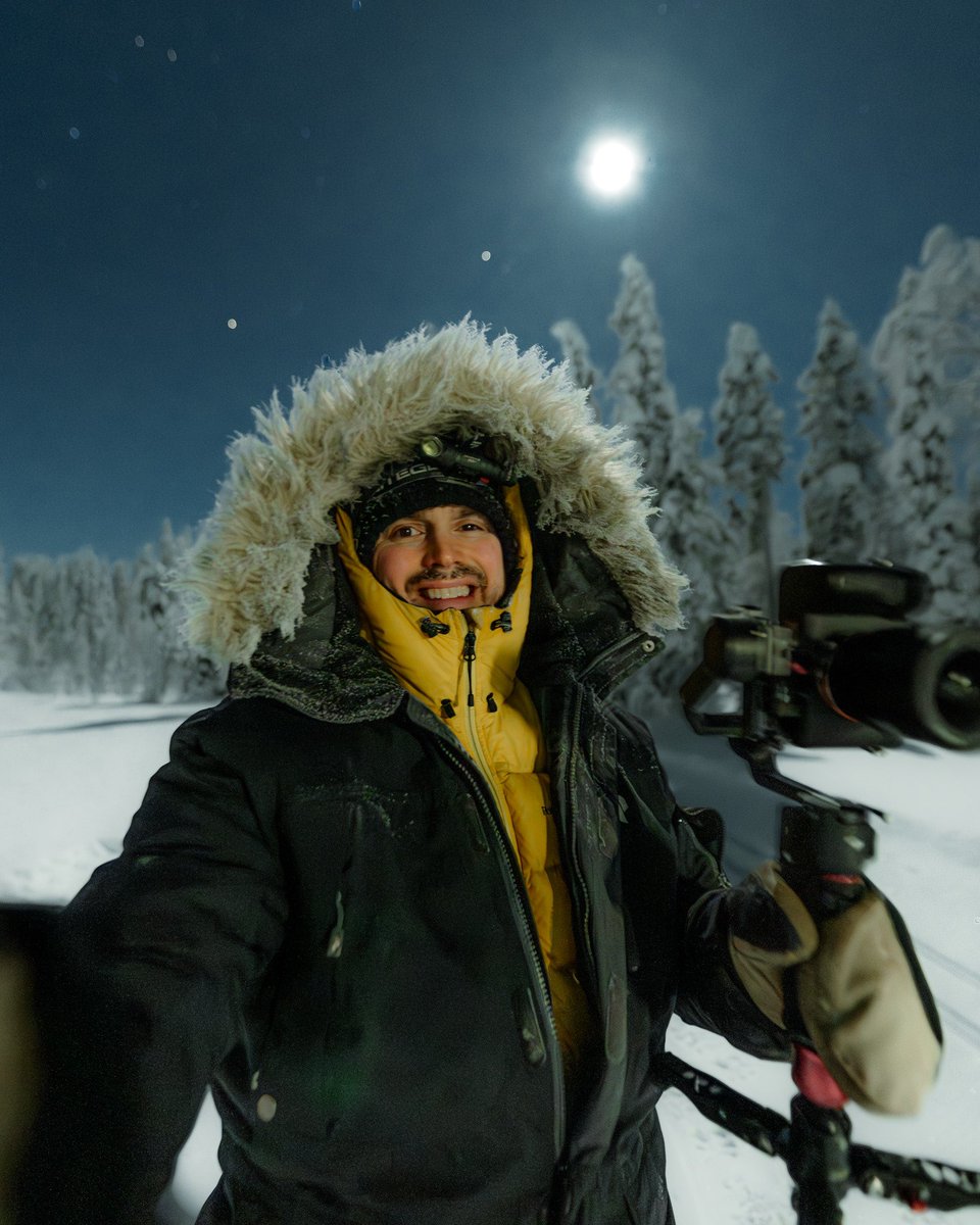 The reason I’m not posting here so often! …my gear is frozen! 🥶 #lapland #Finland #Winter2024 #WinterWonderland #aurorahunter
