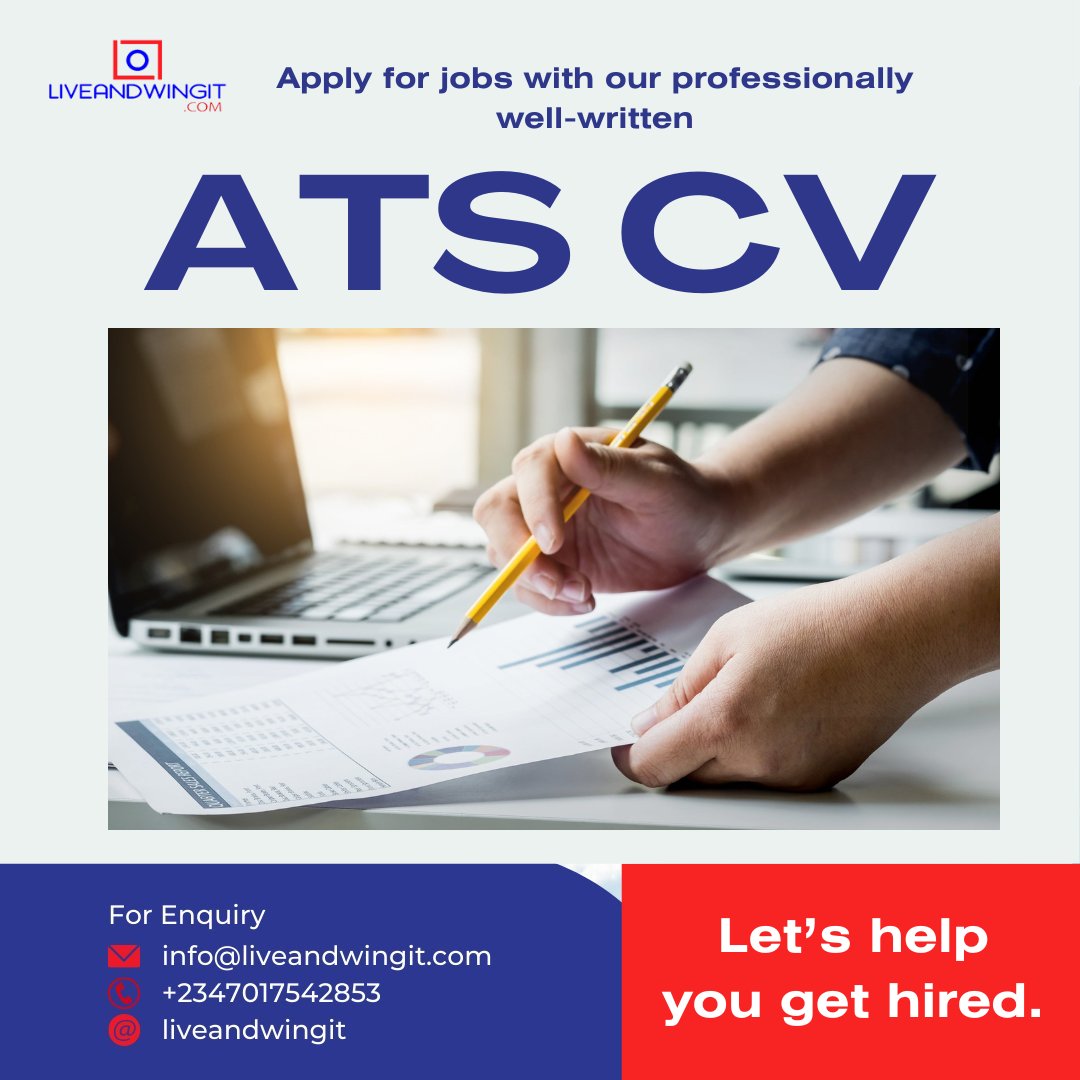 liveandwingit's tweet image. Are you in search of new job? Contact us for the best CV. Let&apos;s help you get hired. 

#CV #cv #ATSCV
