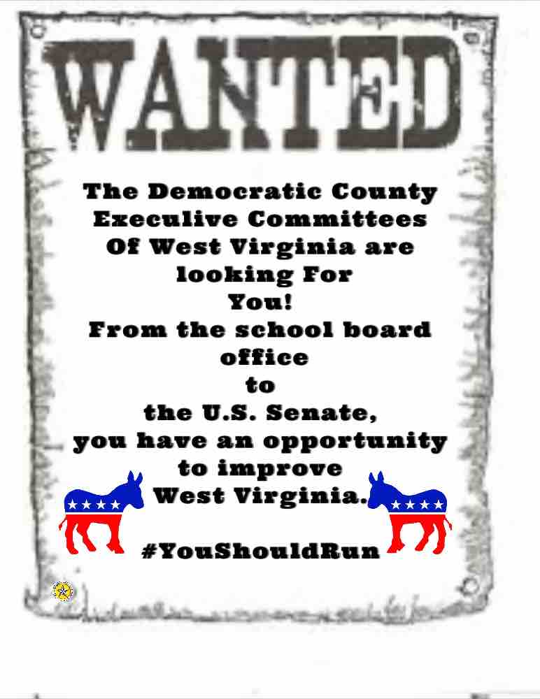 WVFDW's tweet photo. Your County Democratic Executive Committee has been talking to community leaders and volunteers like you to run for office and make a difference. Have you considered running? Call your committee today: https://t.co/VGECNOvqVg #youshouldrun https://t.co/3M5DFZjF3W