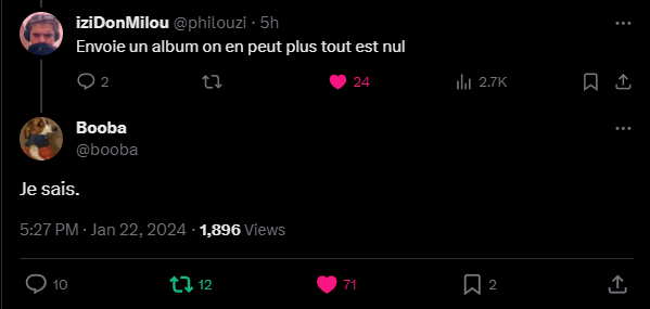 GONES_TICKETS's tweet image. #Booba #Kopp #B20 #TempsMort
Booba annonce un nouvel album ?