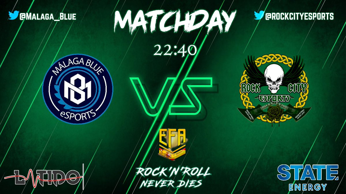 RockCityEsports's tweet photo. 🔥MATCHDAY🔥

¡Hola Rocker@s! Volvemos con las pilas recargadas y partido de ascensión en VFO.

🏆|@EFAesportsSpain 
🕚|22:40
🆚|@Malaga_Blue 

🏆|@VFOspain 
🕚|23:00
🆚|@lospodridos_ 

🏆|@VPG_Spain 
🕚|23:20
🆚|@CierzoEsports 

@latidoshop @statedrinks @ComunidadClubes https://t.co/BpgGtXyzrf