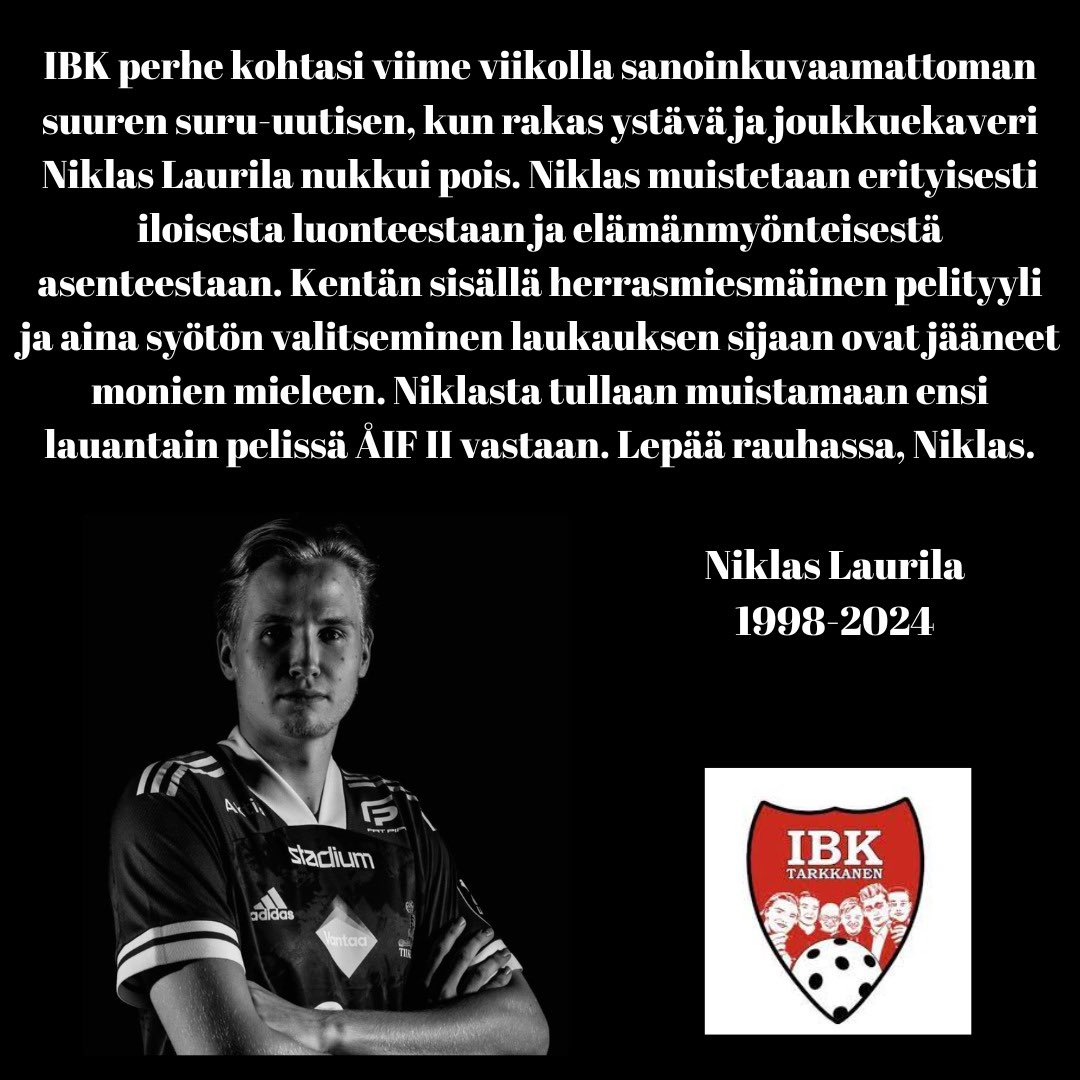 Niklas on aina osa meitä.❤️ 

#salibandy