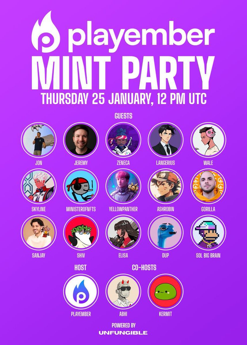 Join us this Thursday to celebrate the moments before our mint 🔥 

🗓️ Jan 25, 12 PM UTC

Set your reminders below ⬇️