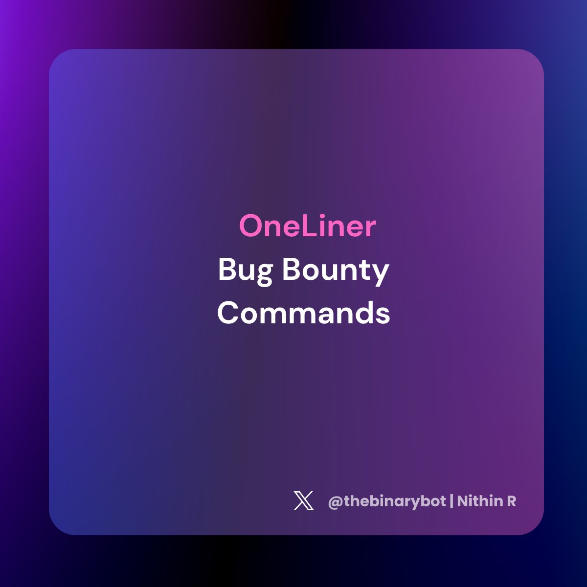 thebinarybot's tweet photo. 8 one-liner commands to make your bug bounty life easier 👇 https://t.co/O2O1Ag8DiZ
